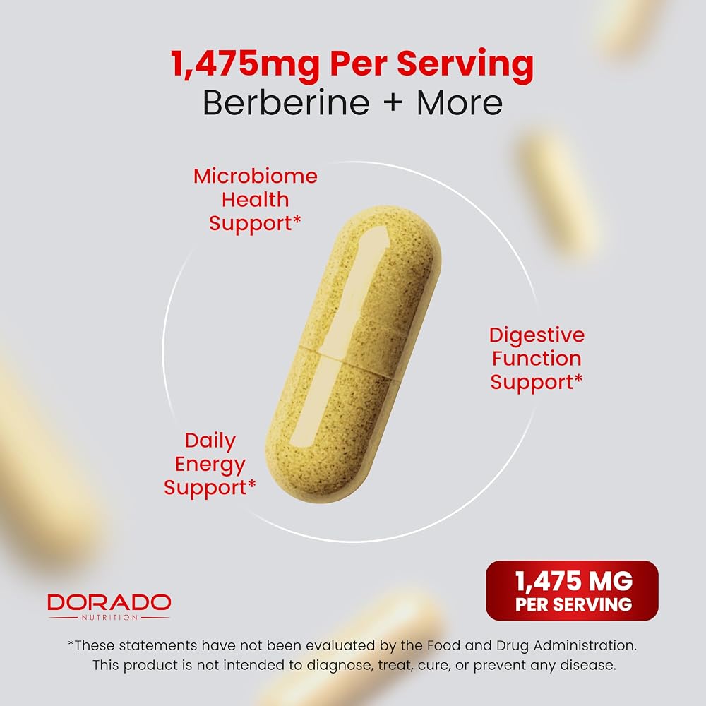 Dorado Nutrition Berberine 14 in 1 Supplement - 60 Capsules - image 4