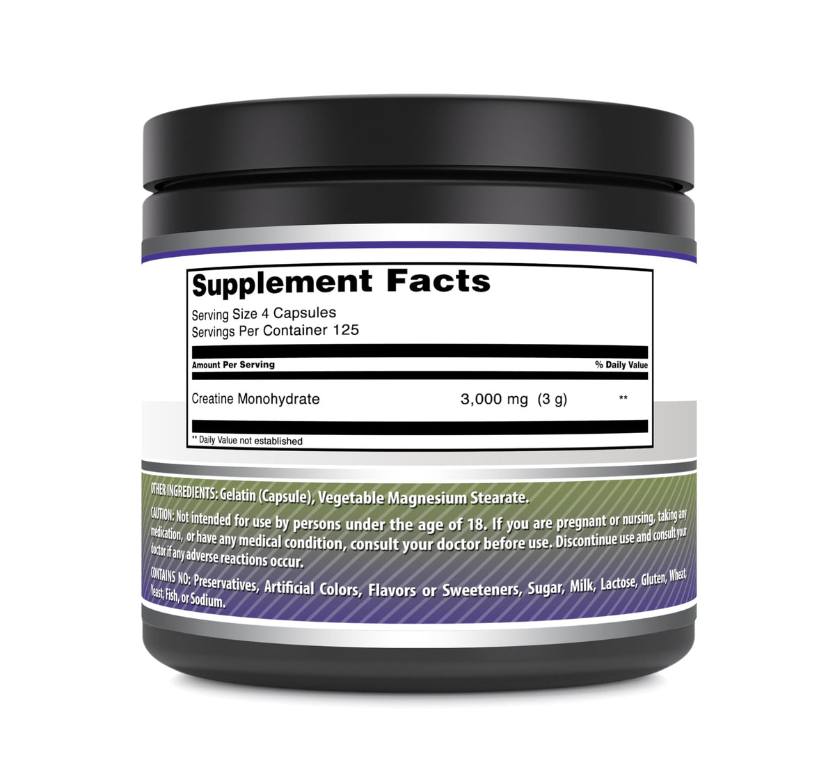 Amazing Formulas Creatine Monohydrate 3000 Mg Per Serving Capsules
