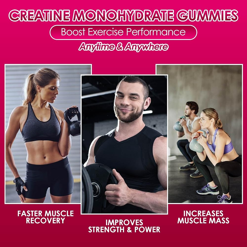 ODNSQW Creatine Monohydrate Gummies for Muscle Strength - 120 Count - image 5