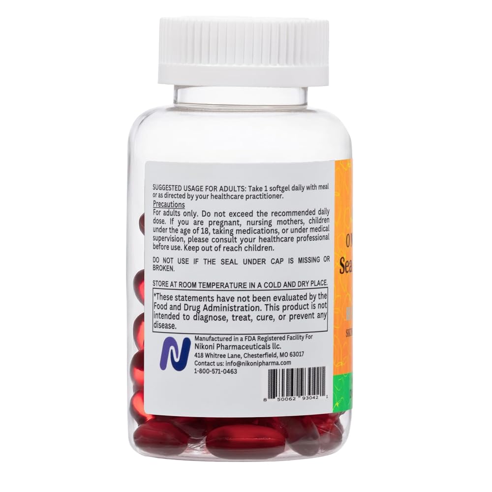 Nikoni Organic Vegan Sea Buckthorn Oil with Omega-7 for Healthy Skin