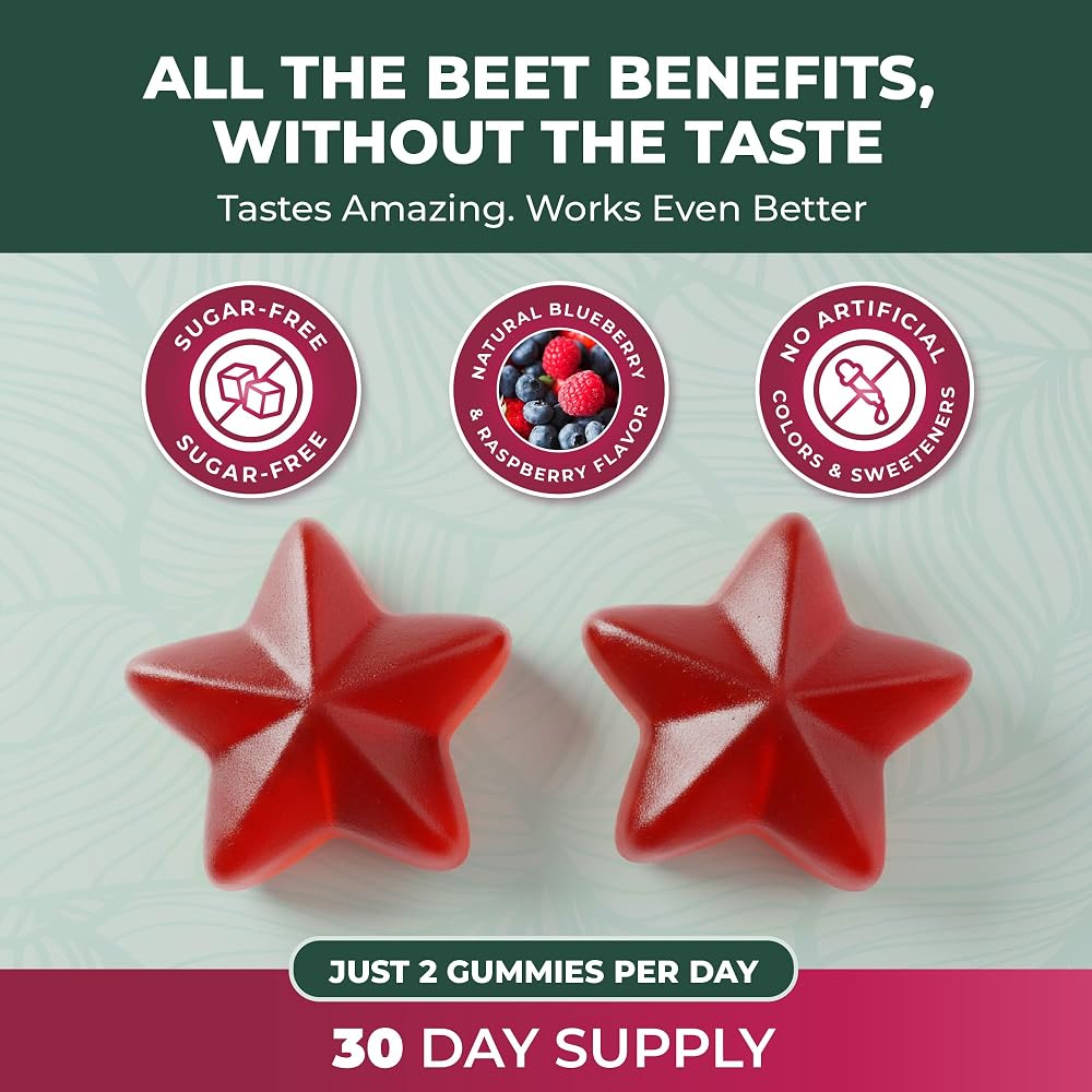 PurePremium Beet Root Gummies 50:1 Extract - 60 Gummies - image 5