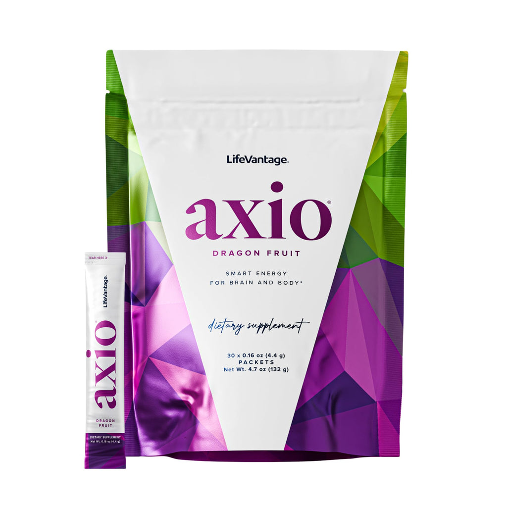 LifeVantage AXIO Nootropic Energy Drink Mix Dragon Fruit - 30 Packets