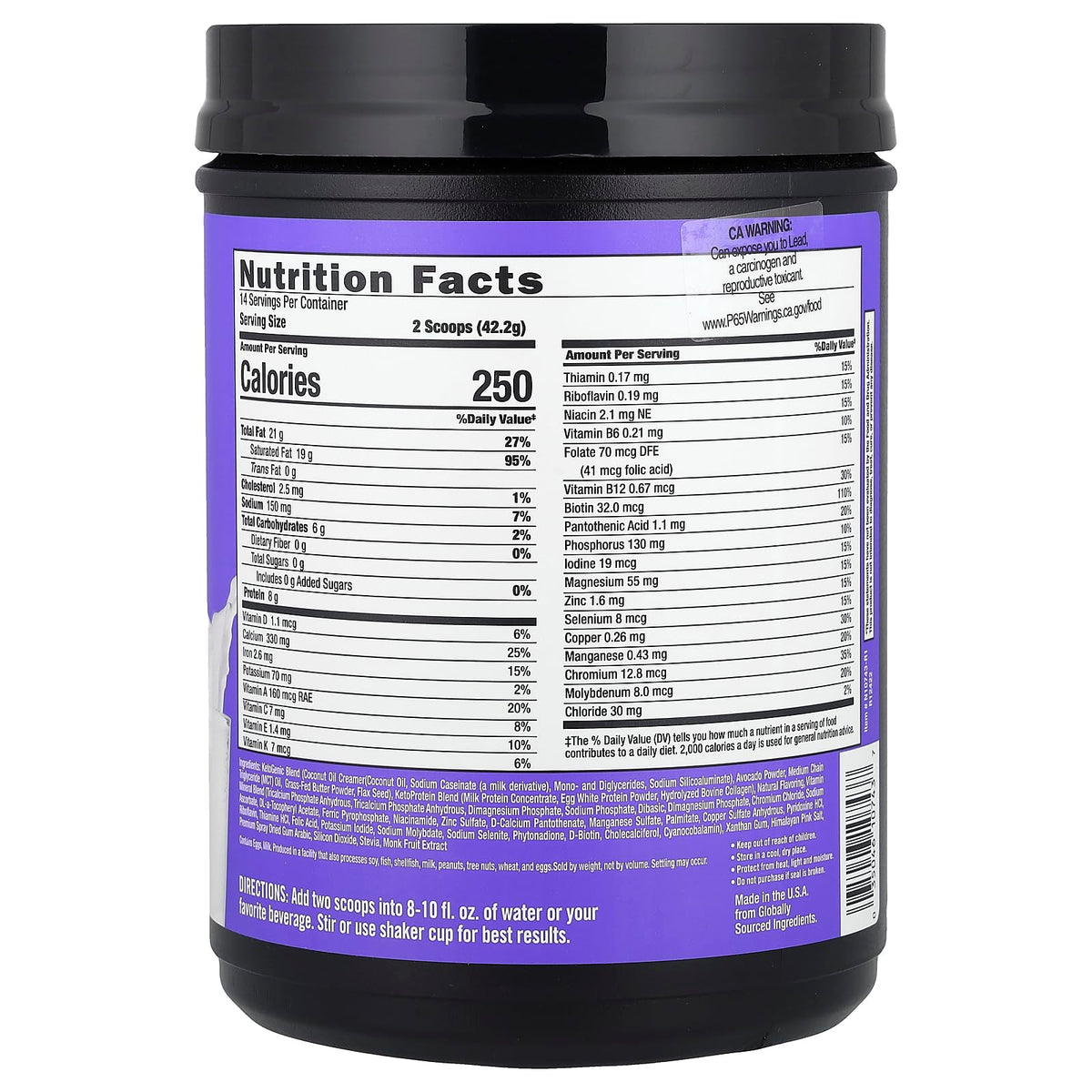 Keto Science Ketogenic Meal Shake Vanilla - Pack of 2 - image 2