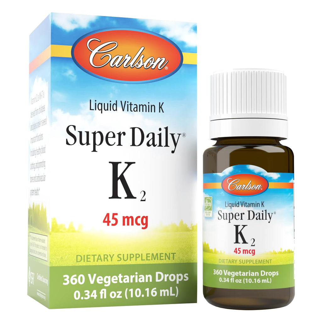 Carlson Super Daily K2 45 mcg Liquid Vitamin K - 360 Drops