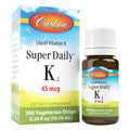 Carlson Super Daily K2 45 mcg Liquid Vitamin K - 360 Drops