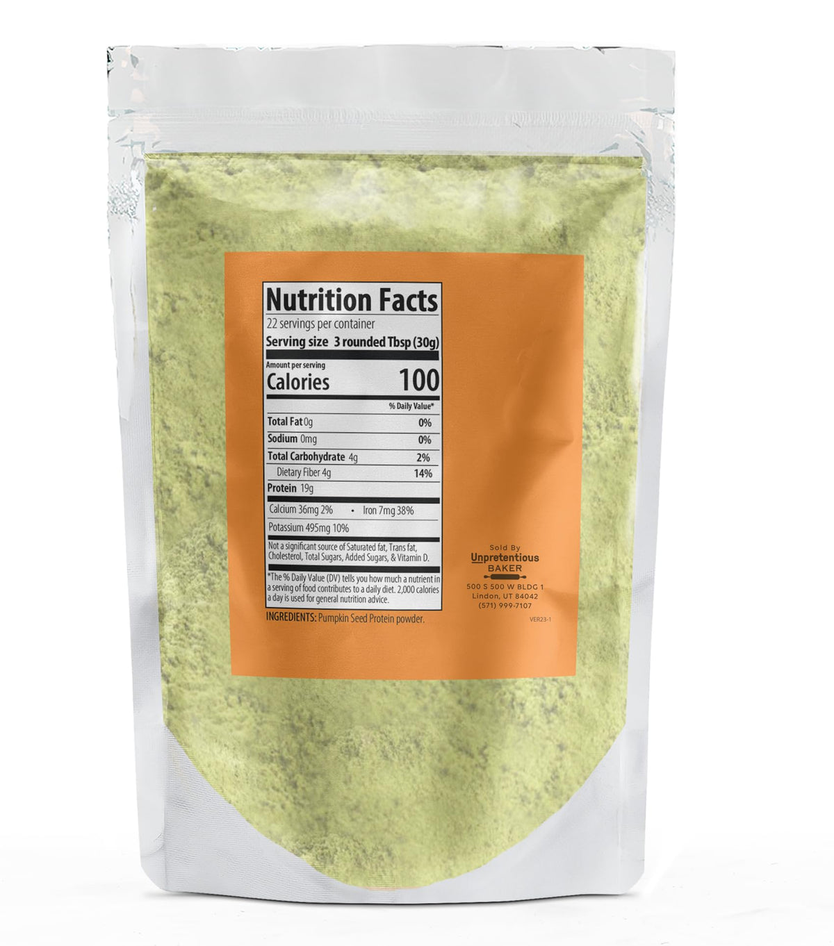 Unpretentious Pumpkin Seed Protein Powder - 1.5 Lb - image 2