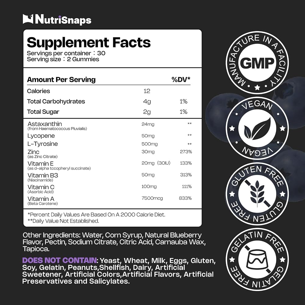 Nutrisnaps Tanning Gummies for Women & Men - 60 Count - image 2