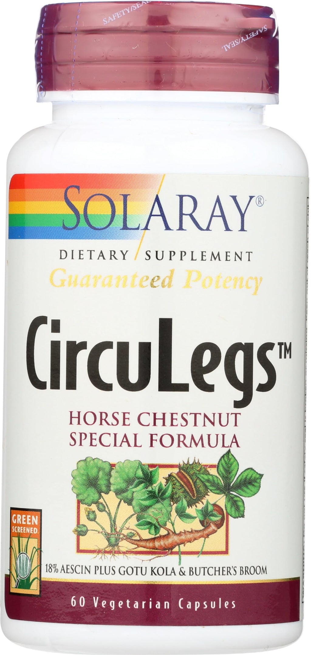 SOLARAY Circulegs Horse Chestnut Supplement - 60 Vegetarian Capsules - image 4