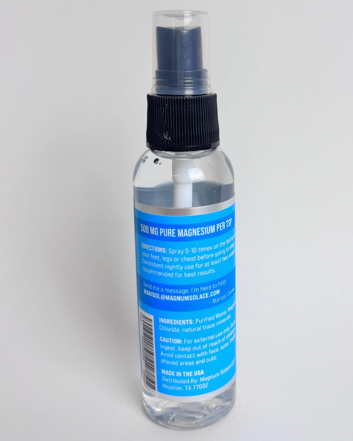 Magnum Solace Pure Magnesium Oil Spray - 100% Natural Magnesium Spray