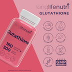 LongLifeNutri Reduced Glutathione 500mg Antioxidant - 180 Capsules - image 7