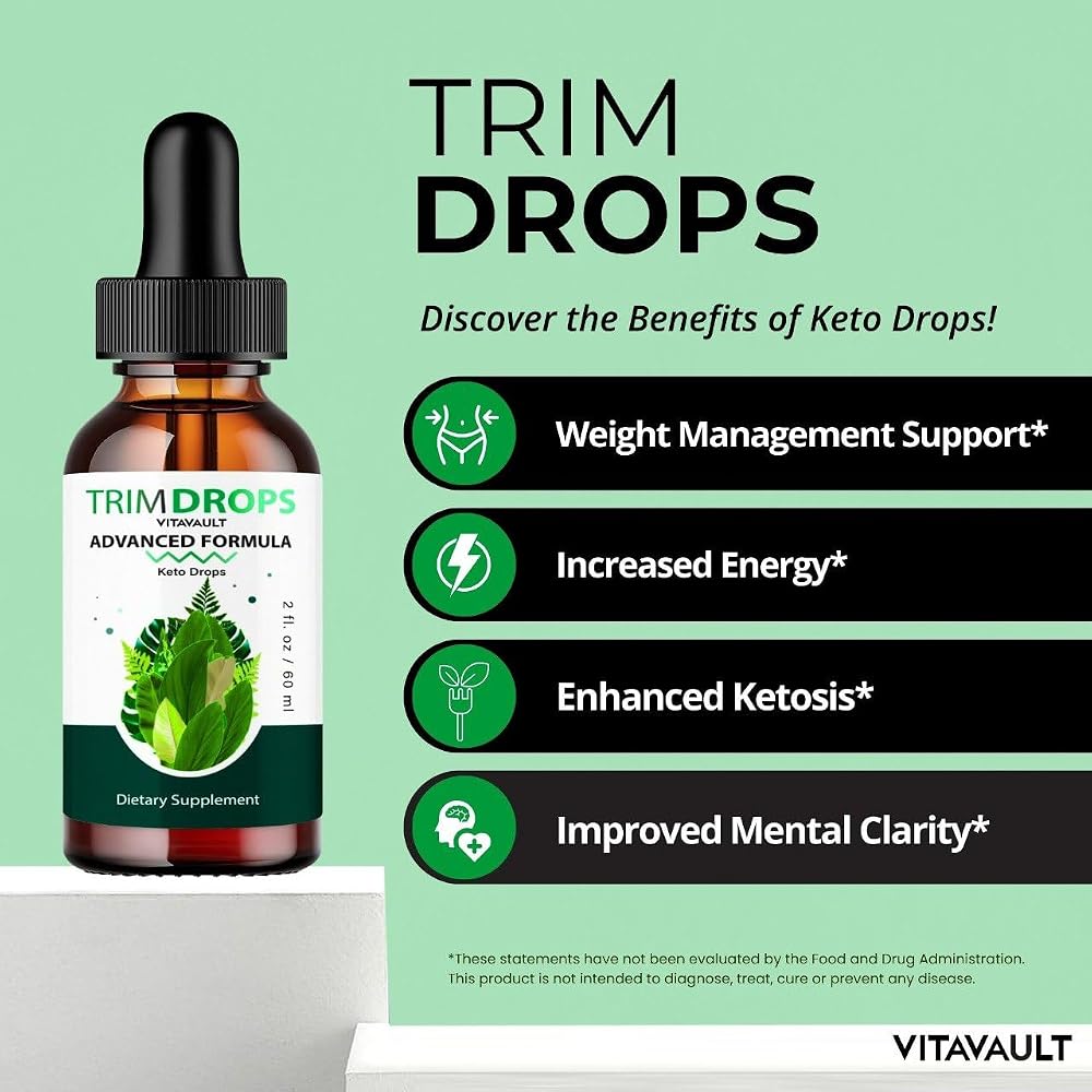 Vitavault Trim Drops Liquid All Natural Formula - 3 Pack - image 5