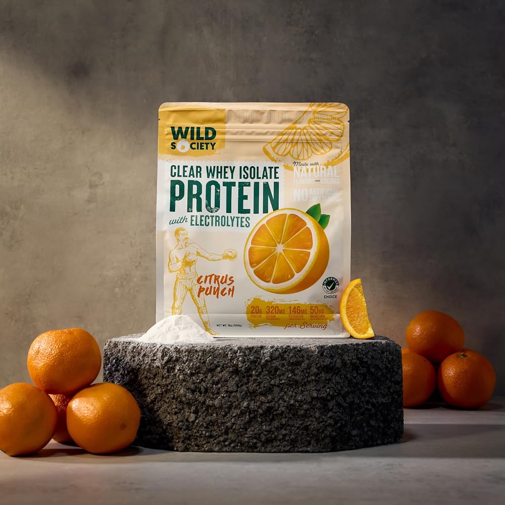 WILD SOCIETY Clear Whey Protein Isolate Drink with Electrolytes