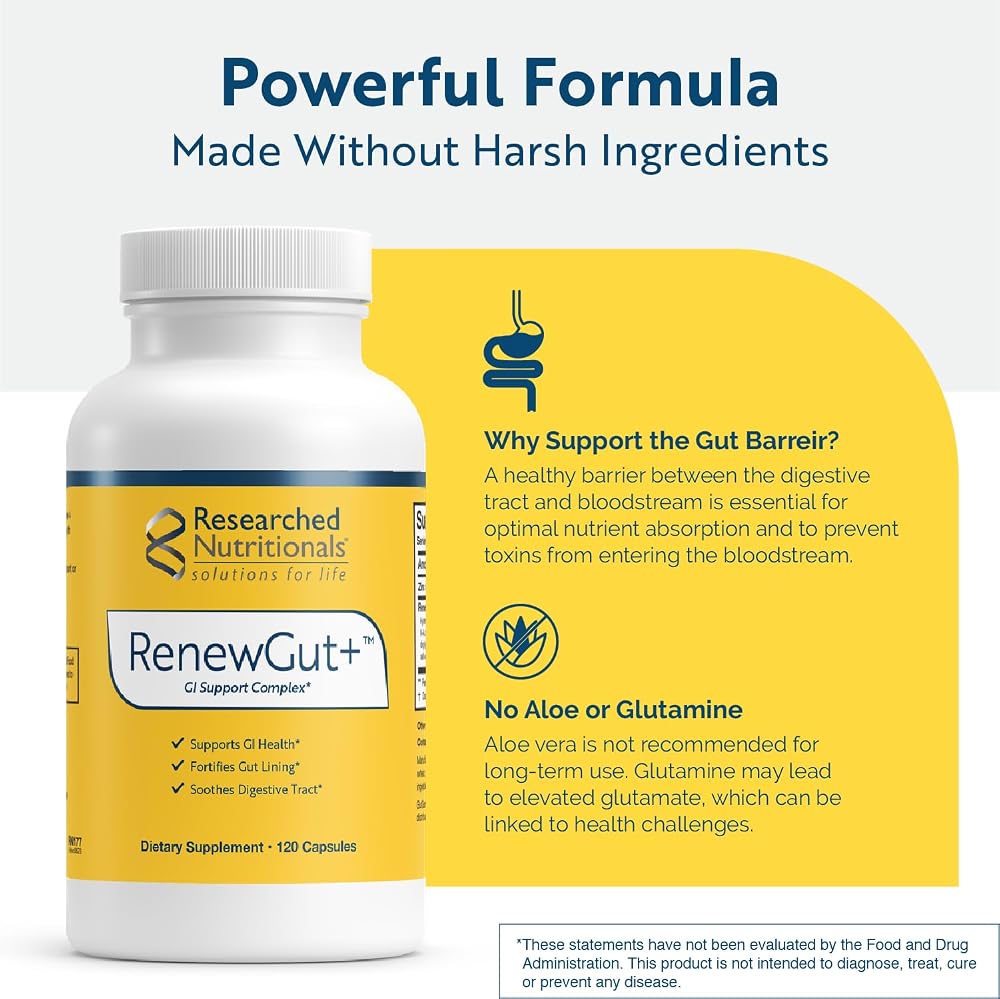 Researched Nutritionals RenewGut GI Complex Gut Lining Support - 120 Capsules - image 4