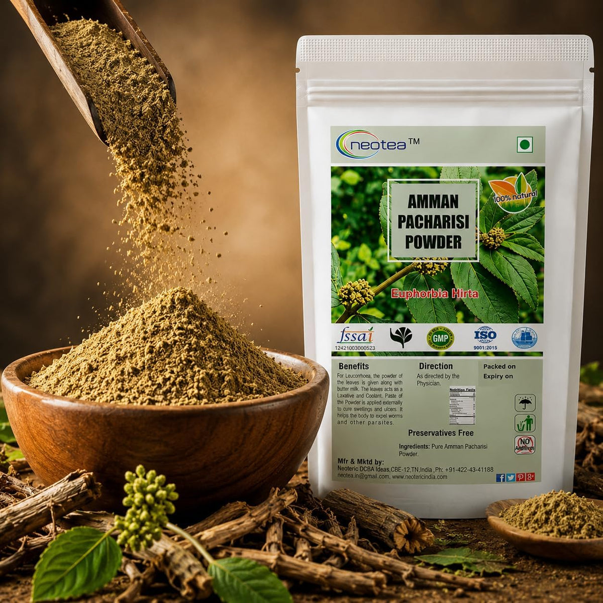 neotea Organic Euphorbia Hirta Powder for Immunity - 300 GM - image 6