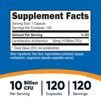 Nutricost Lactobacillus Acidophilus 10 Billion CFU