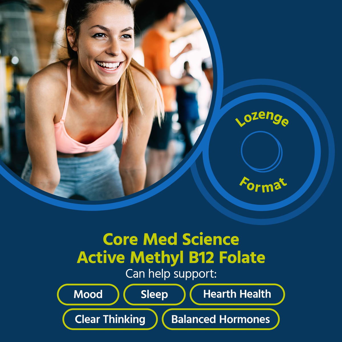 Core Med Science Methyl B12 Folate Supplement - 60 Lozenges - image 2