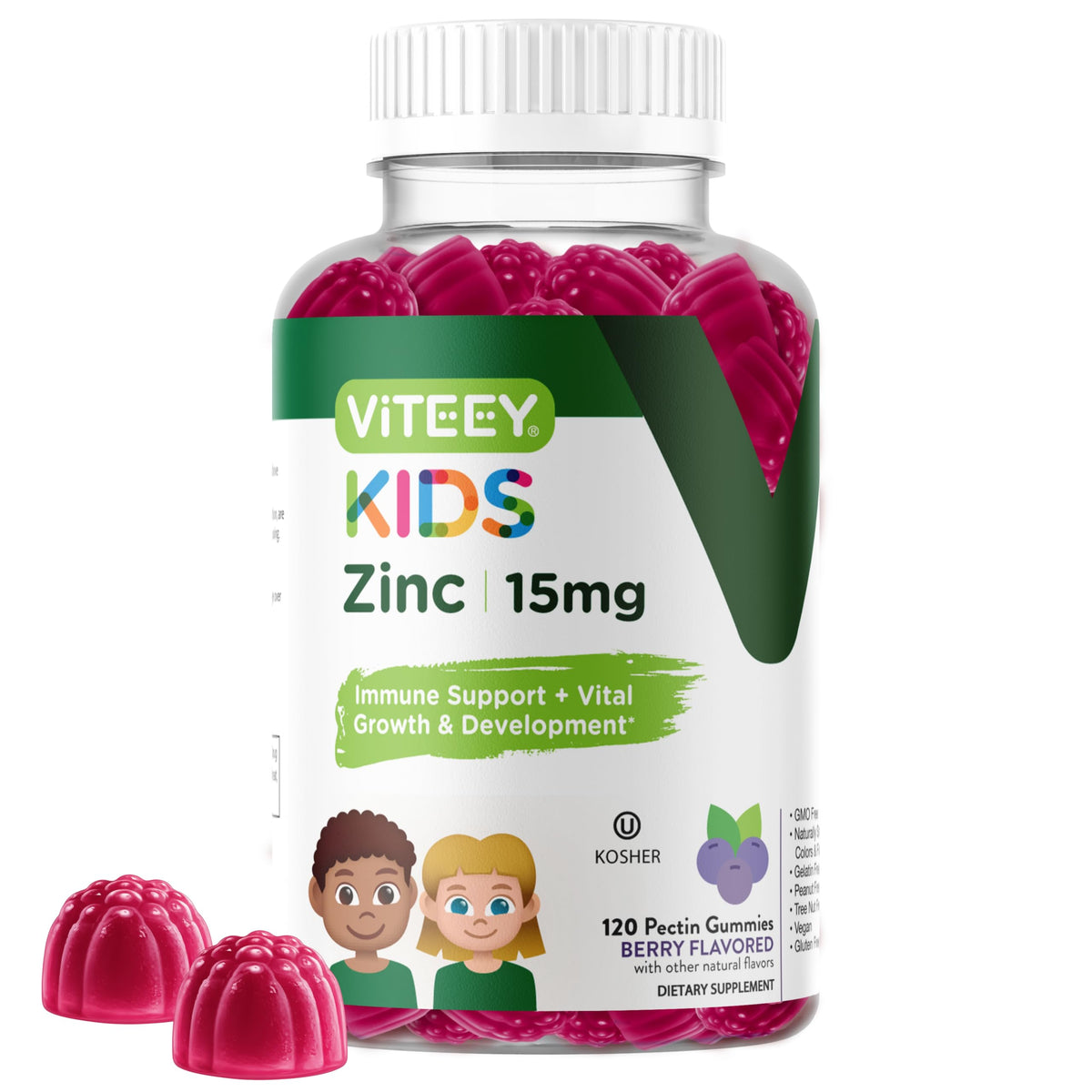 Viteey Kids Zinc 15mg Gummies