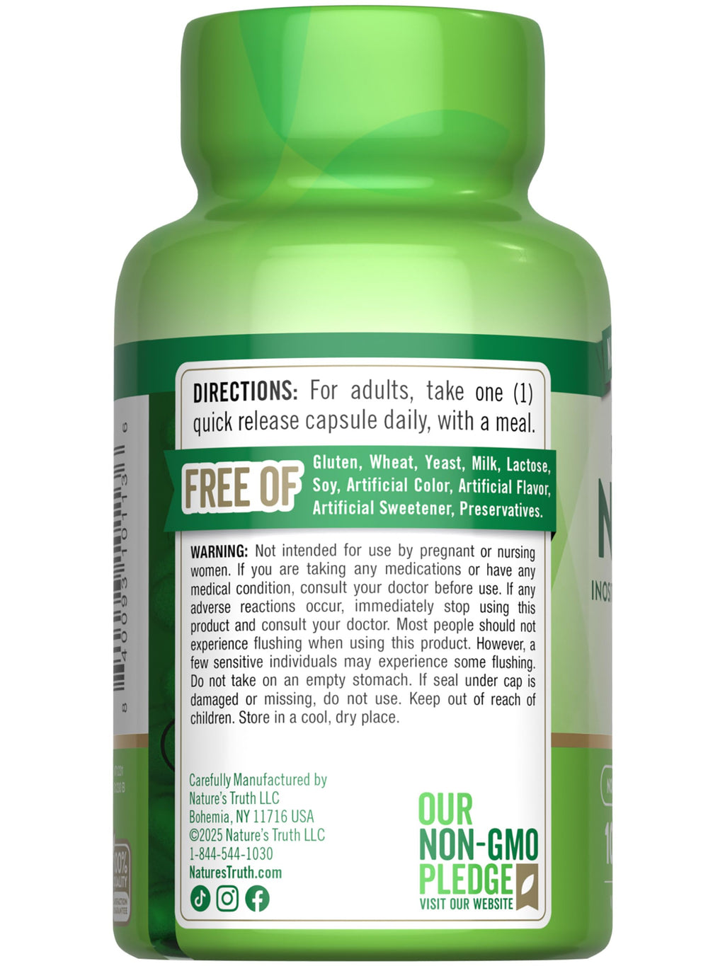 Nature's Truth Flush Free Niacin 500mg - 100 Capsules - image 7