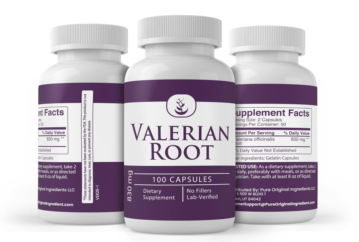 PURE ORIGINAL INGREDIENTS Valerian Root - 100 Capsules - image 4