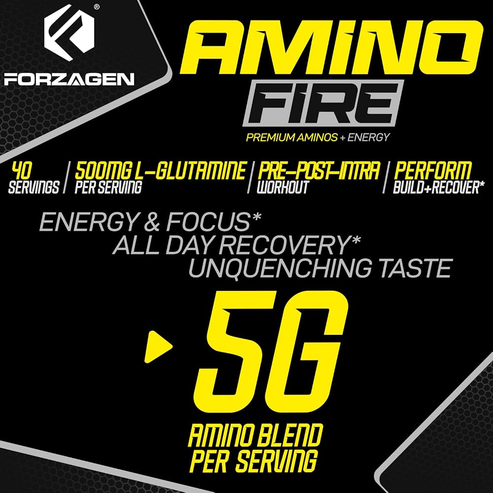 Forzagen Amino Fire BCAA Energy Powder Pre-Workout - 40 Servings - image 4