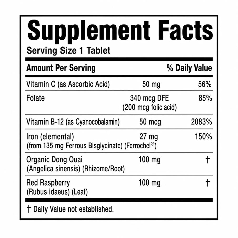Manteniendo Tu Salud Iron Complex 27 mg - 60 Tablets - image 2