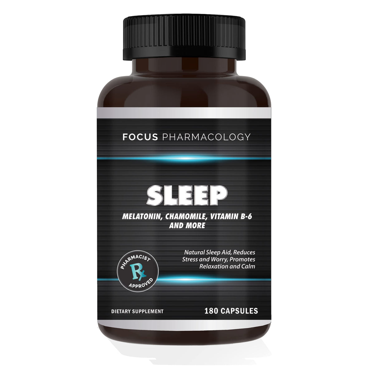 Focus Pharmacology Nighttime Sleep and Calming Formula - 180 Capsules - image 2