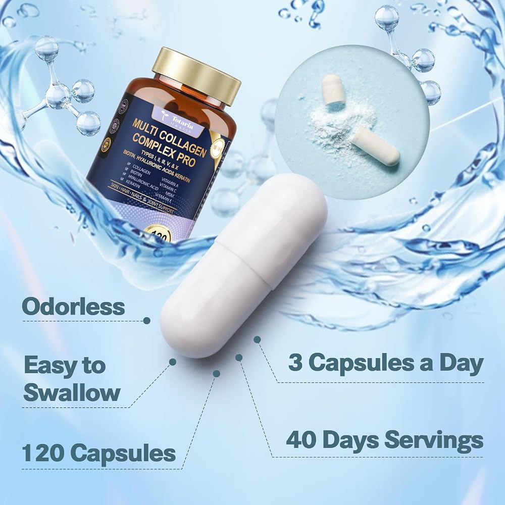 Totaria 18-in-1 Collagen Pro 1500mg Multi-Collagen - 120 Capsules - image 7