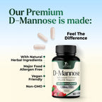 Nature's Nutrition D-Mannose 1000mg Per Serving - Cranberry