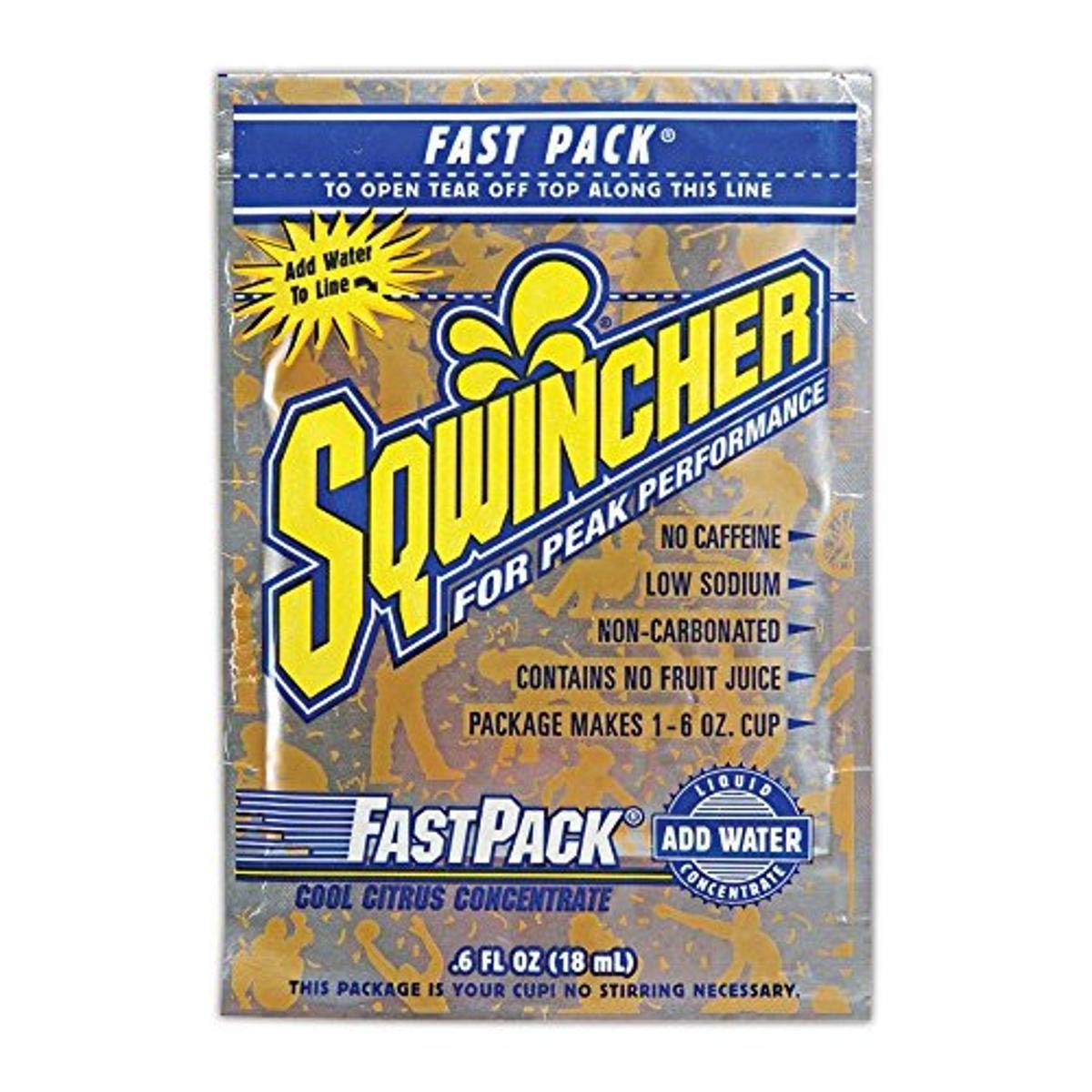 Sqwincher Fast Pack Liquid Concentrate Cool Citrus - 50 Packets