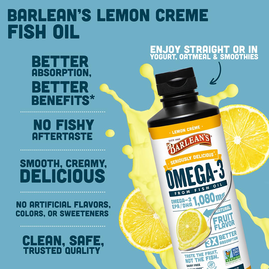 Barlean's Fish Omega Swirl Lemon Zest - 16 Fl Oz - image 4