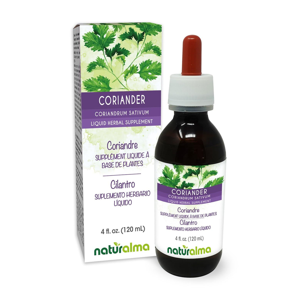 Naturalma Coriander Cilantro Fruit Alcohol-Free Tincture - 4 fl oz
