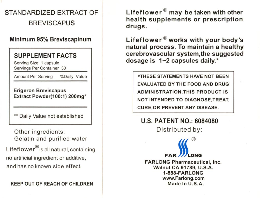 FAR LONG Lifeflower Brain Herbal Supplement - 30 Capsules - image 5