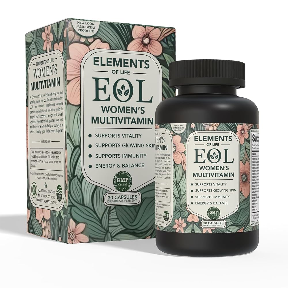Elements of Life Multivitamin for Women with MethyFolate - 60 Capsules