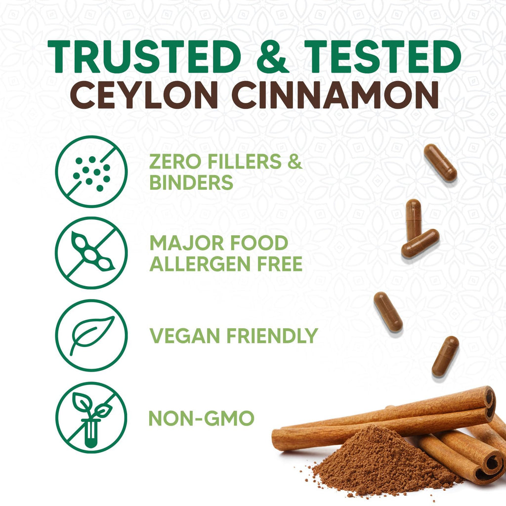 Health Nutrition Naturals Ceylon Cinnamon Capsules - 100% Extra