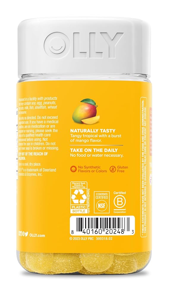OLLY Probiotic Gummy Immune & Digestive Support Mango - 80 Count - image 8