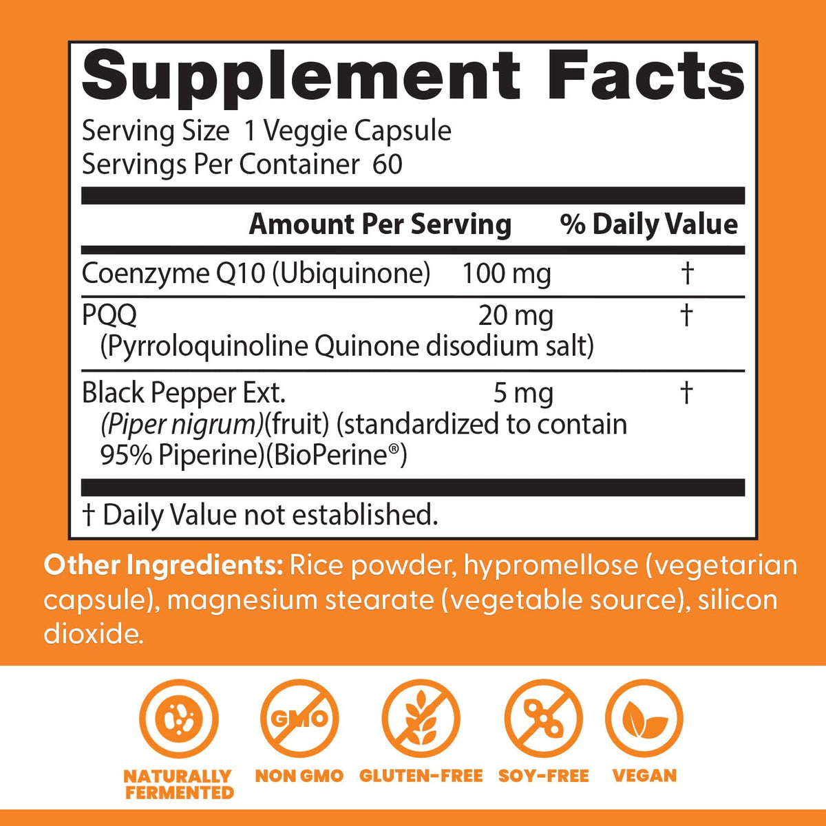 Doctor's BEST High Absorption CoQ10 with PQQ - 60 Vegetarian Capsules - image 3