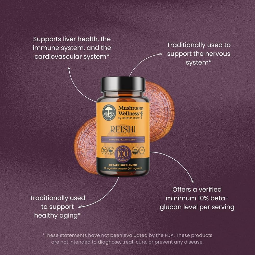 Herb Pharm Reishi Mushroom Capsules Immune Support - 90 Capsules - image 7