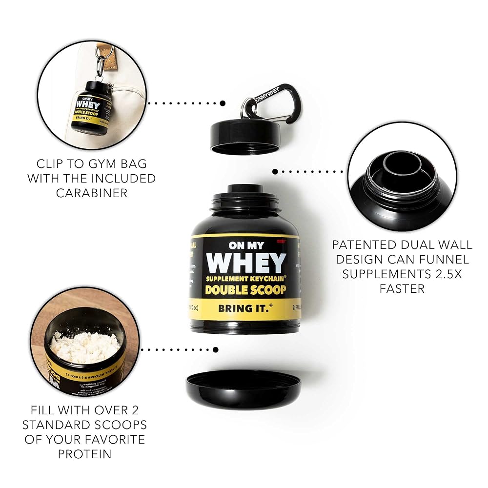 ONMYWHEY - Protein Powder & Supplement Funnel Keychain - Single Scoop - image 3