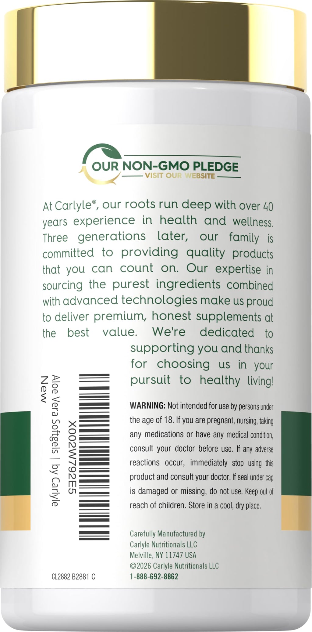 Carlyle Aloe Vera Softgel Capsules - 300 Count - image 3
