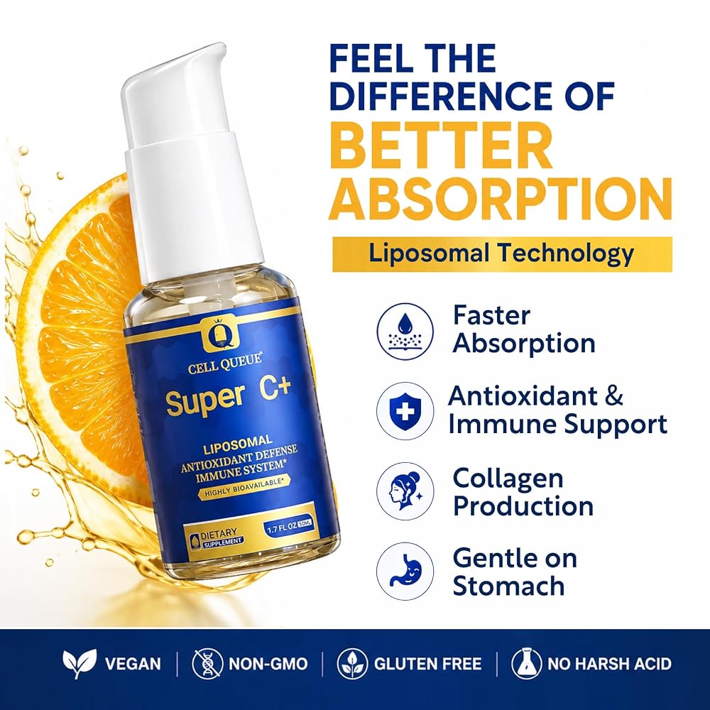 Cellqueue Liposomal Vitamin C Liquid 500mg - 1.7 fl oz - image 2