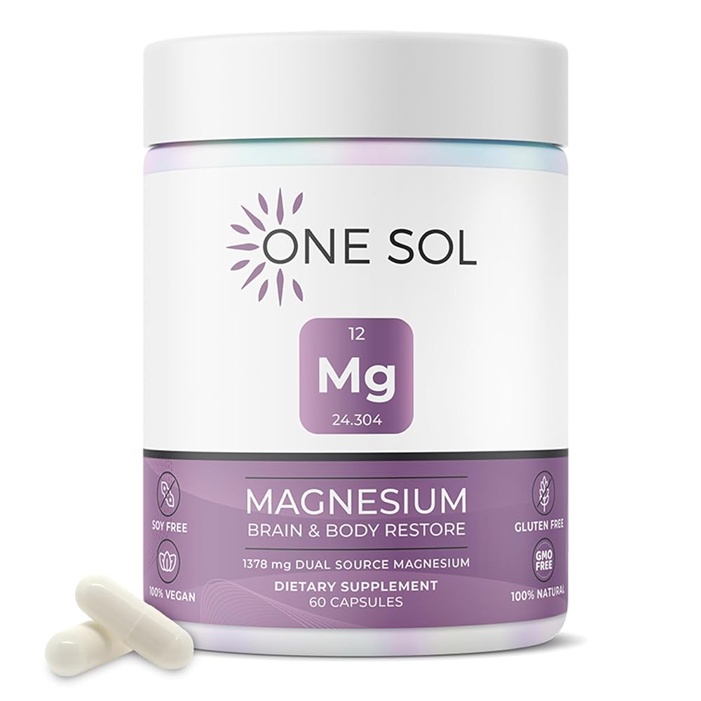 One Sol Dual-Source Magnesium Bisglycinate for Sleep - 60 Capsules