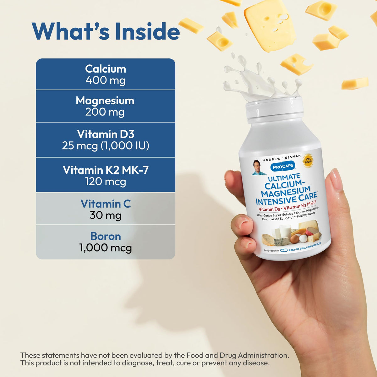 ANDREW LESSMAN ProCaps Calcium-Magnesium K2 MK7 - 60 Capsules - image 3
