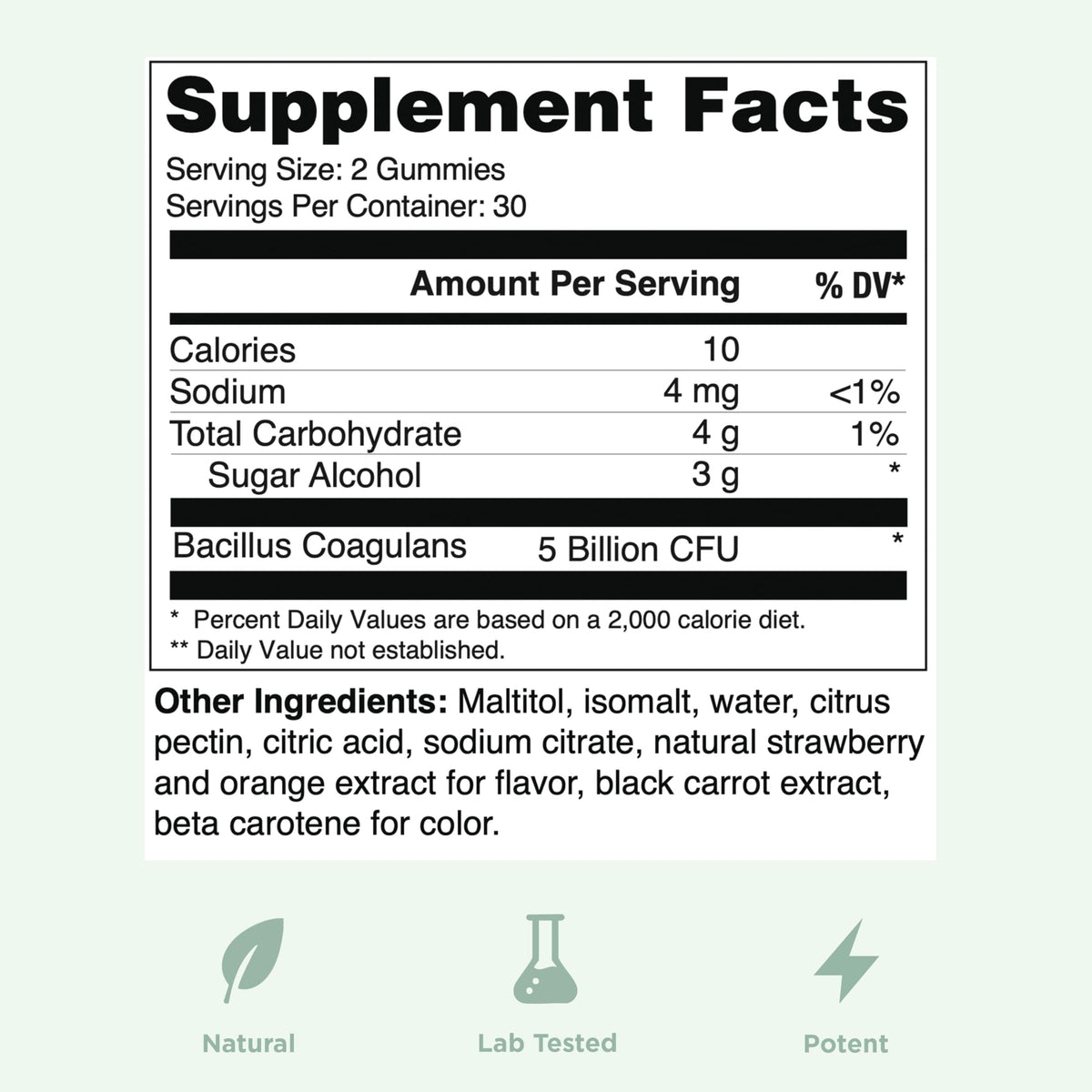 Yuve Natural Sugar Free Probiotic Gummies 5 Billion CFU - 60 Gummies - image 5