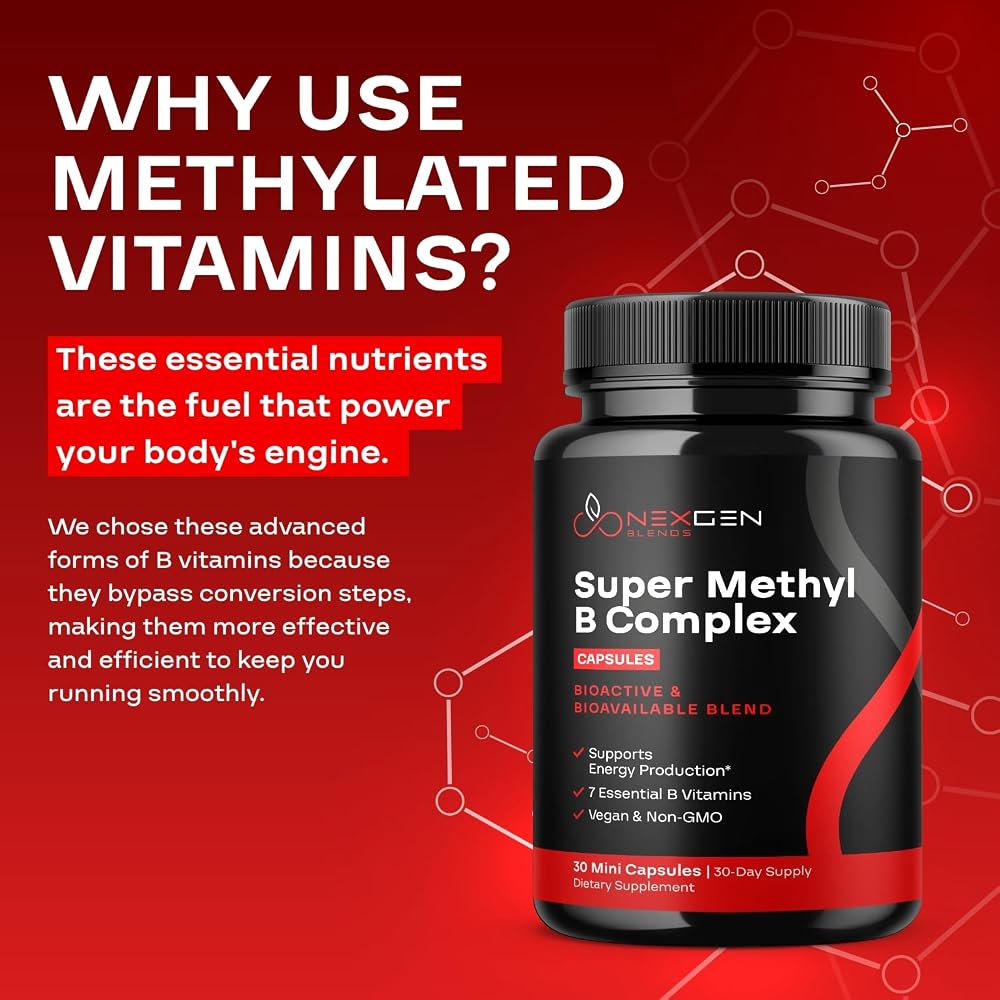 NEXGEN BLENDS Methylated B Complex Vitamin Supplement - Bioactive