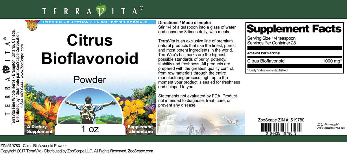 Terravita Citrus Bioflavonoid Powder (1 oz, ZIN: 519780)