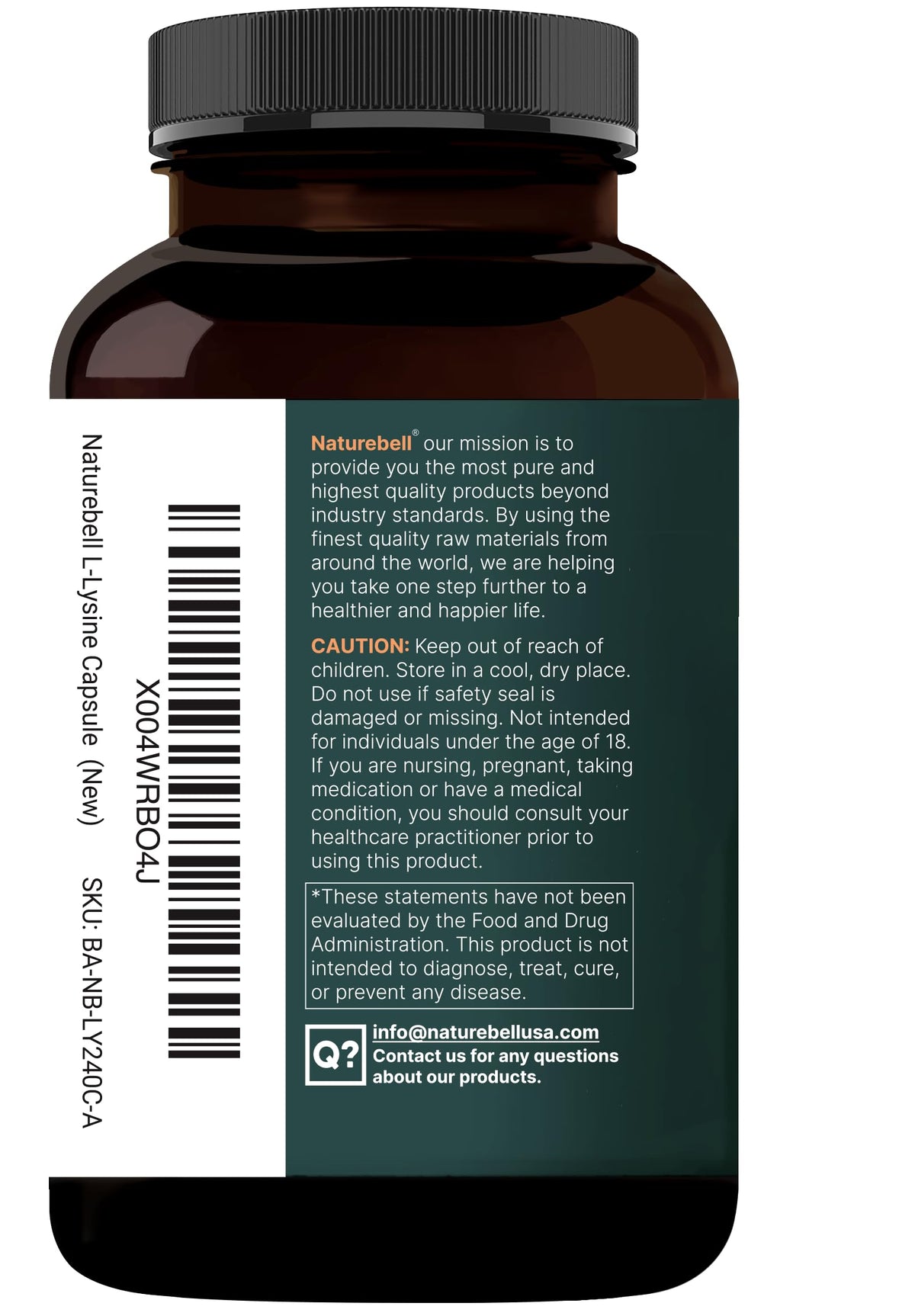 NatureBell L-Lysine 1000mg with Quercetin Capsules - 240 Count - image 8