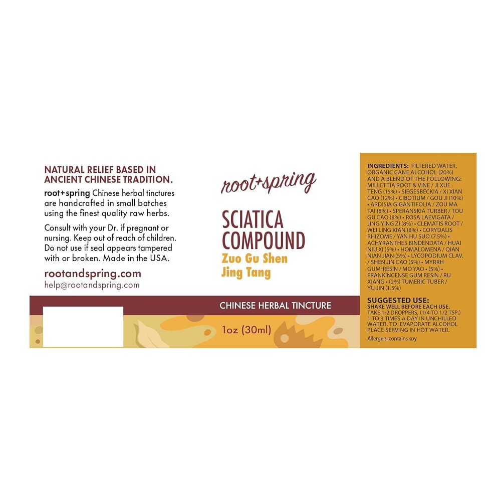 root + spring Sciatica Compound Herbal Tincture - 1 Fl Oz - image 2