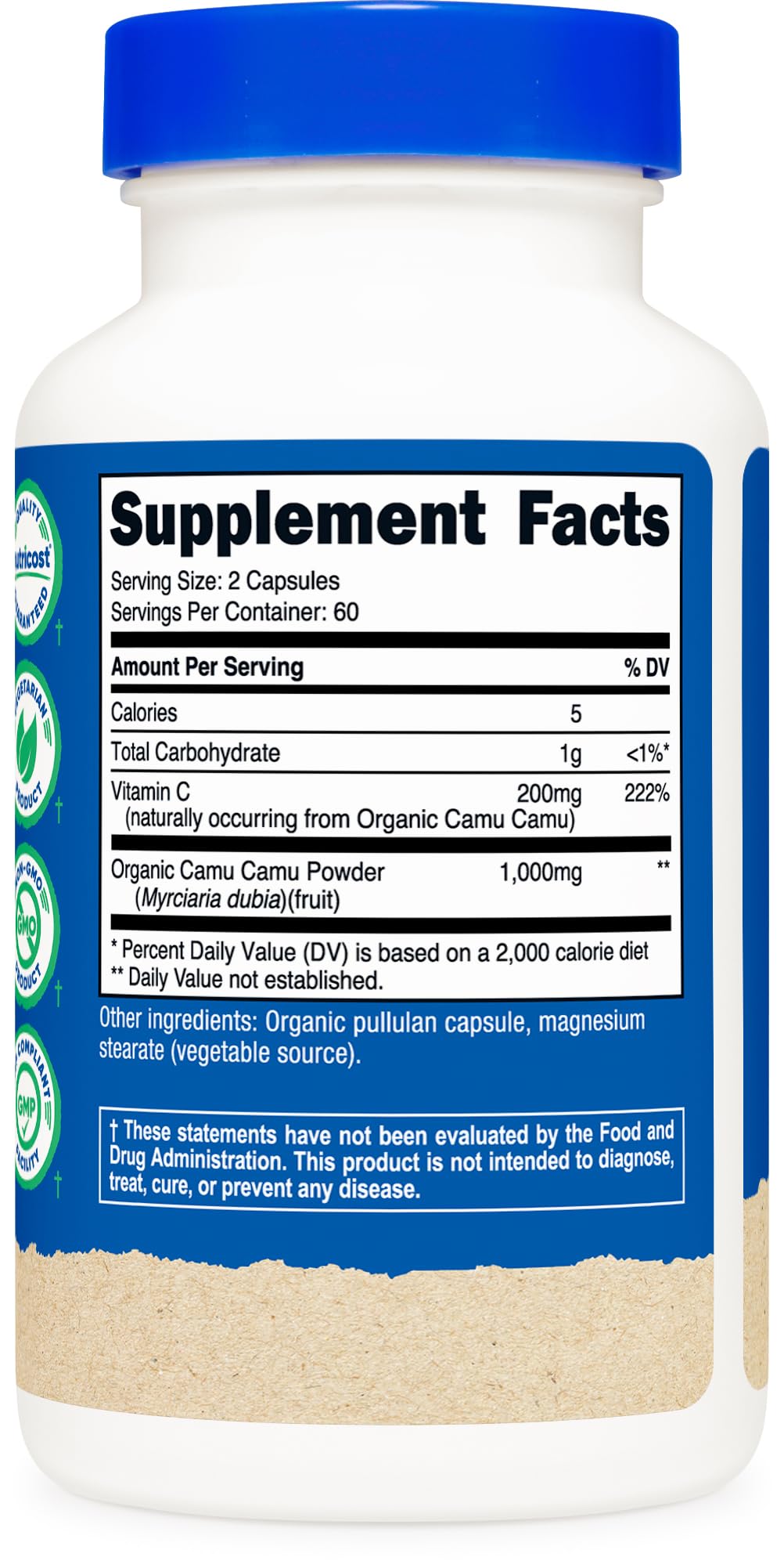 Nutricost Camu Camu 1000mg Vitamin C Capsules - 120 Capsules - image 5