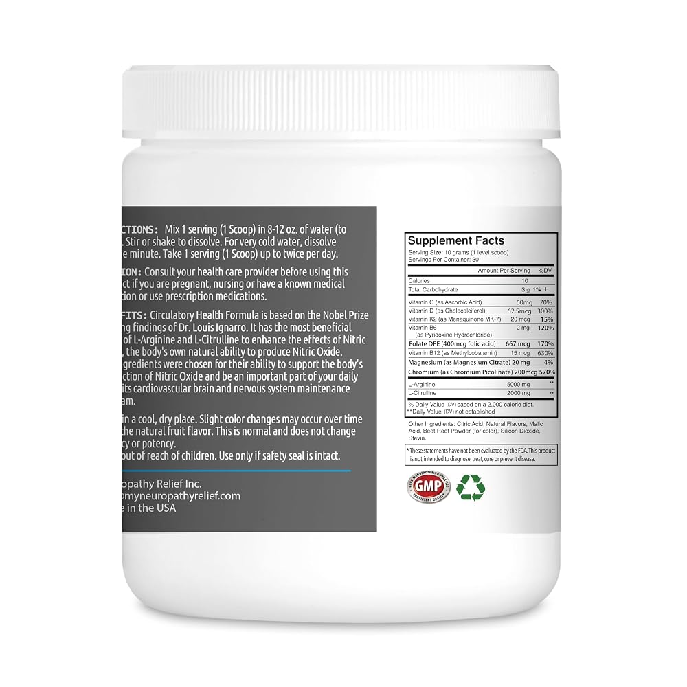 Neuropathy Relief Circulatory Health Formula Powder - 11.6 oz - image 2