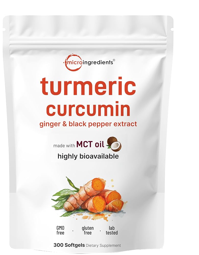 Micro Ingredients Turmeric Curcumin with Black Pepper & Ginger - 300 Softgels